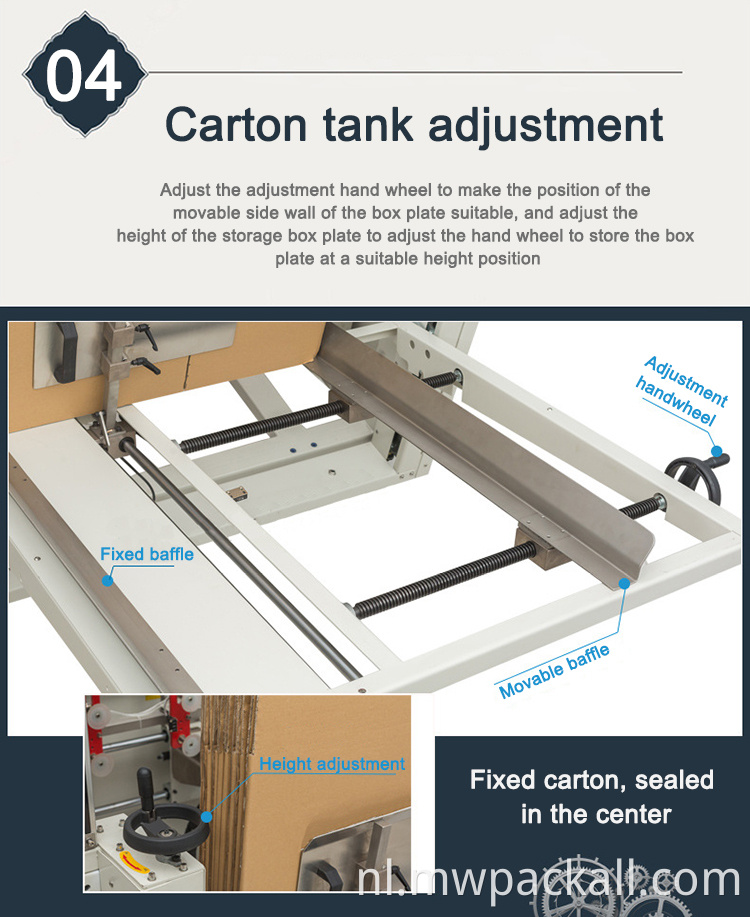 Factory Prijs Auto Carton Bottom Case Erector met bodem tikken